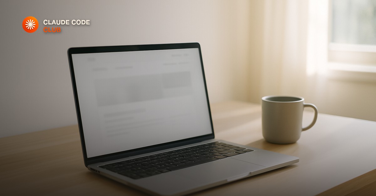 A laptop on a clean desk showing a web interface, soft morning light