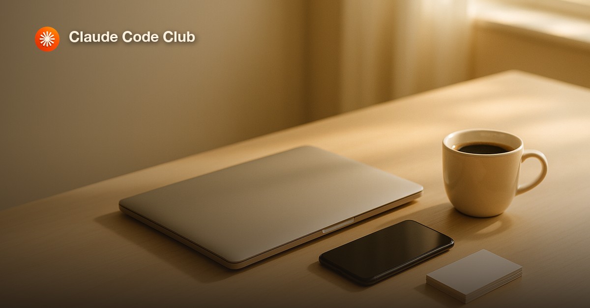 A clean desk with a phone showing a LinkedIn conversation and a notebook listing outreach steps, warm daylight